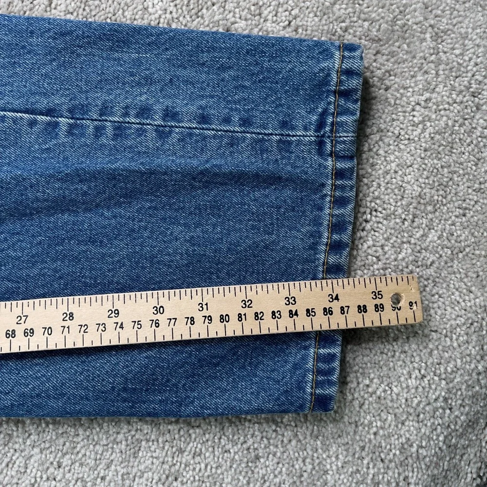 Levis Jeans Mens 38x34 Blue 505 Regular Fit Straight Leg Cotton Denim Classic